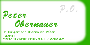 peter obernauer business card